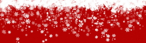 red snowflake banner
